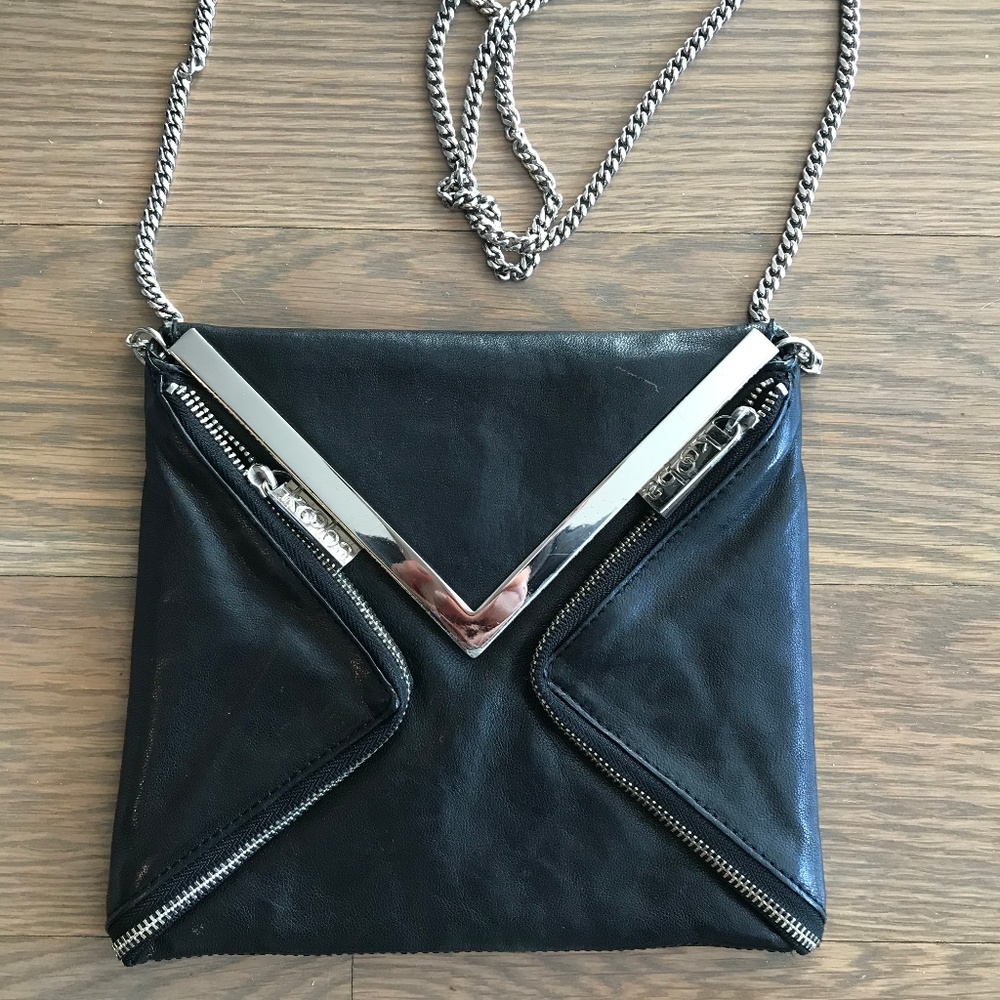 Kooba black leather crossbody bag
